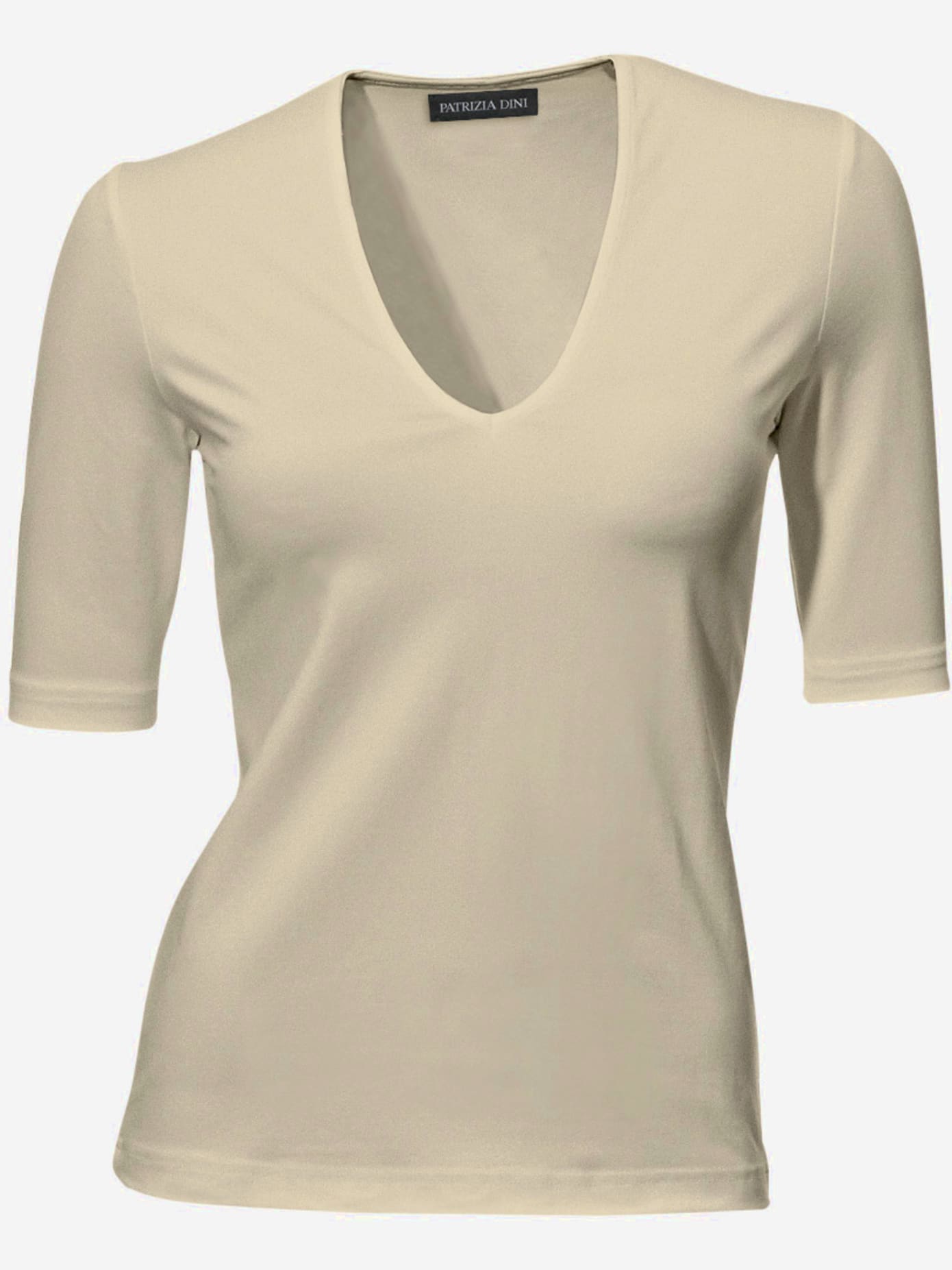 T-shirt en v manches mi-longues et encolure en v féminine