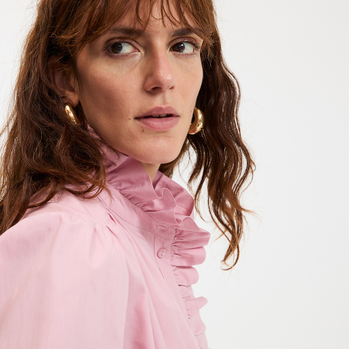 COLEÇÕES LA REDOUTE<br>Camisa com gola vitoriana, assinatura CHARLENE