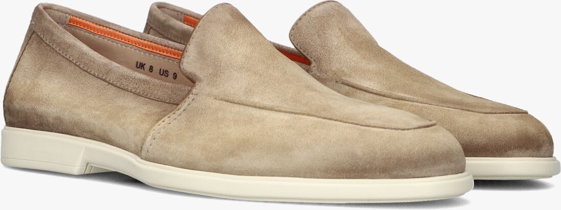 beige santoni loafers malibu