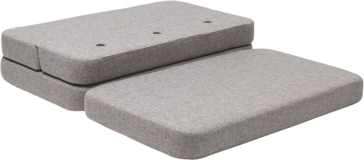 by KlipKlap KK 3 fold sofa Grå m. grå knap