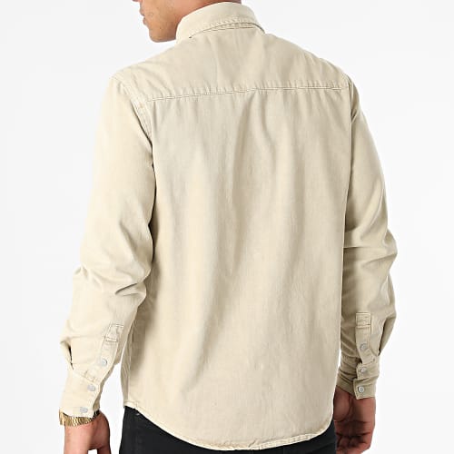 Chemise Jean Manches Longues Beige