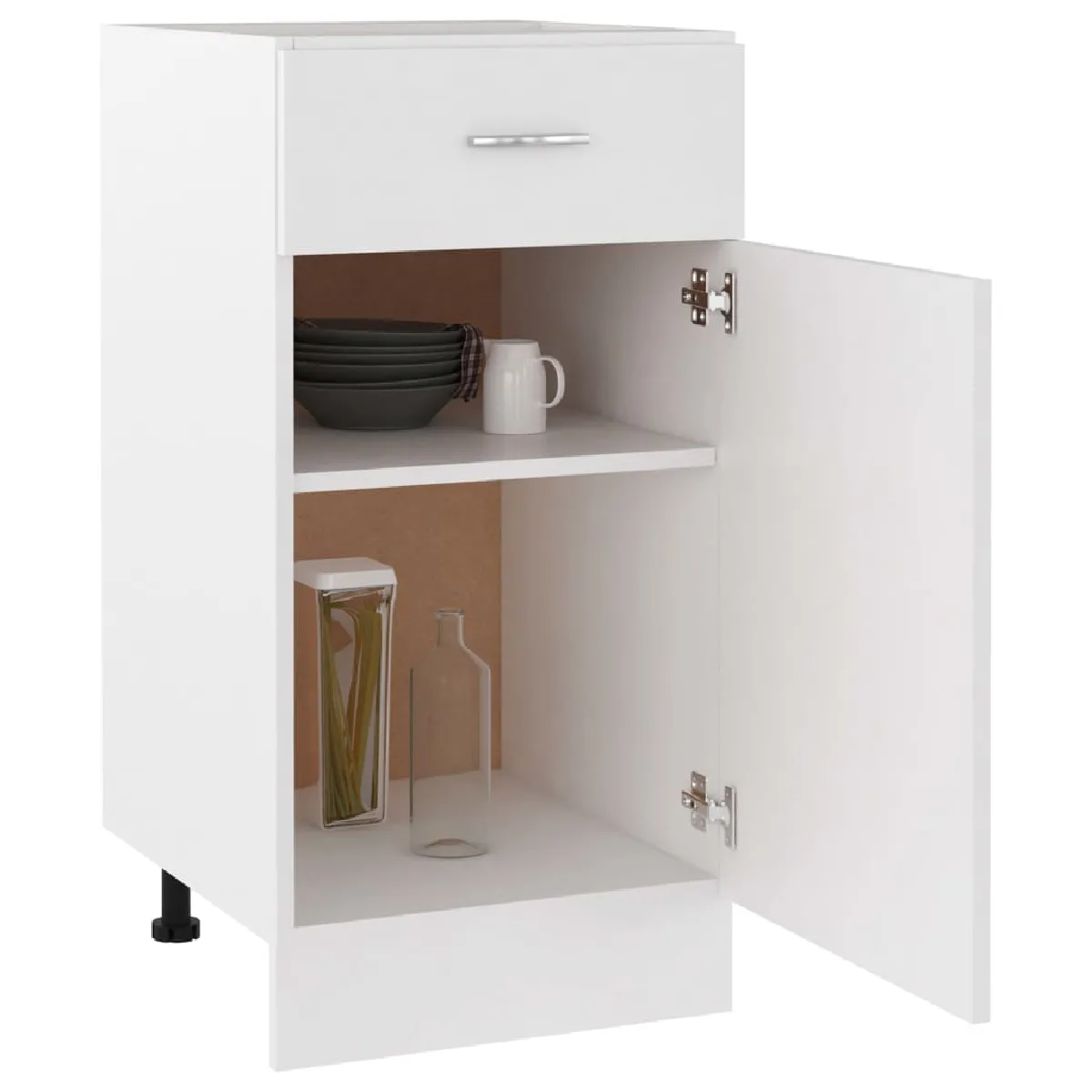vidaXL Armoire de plancher à tiroir - Blanc
