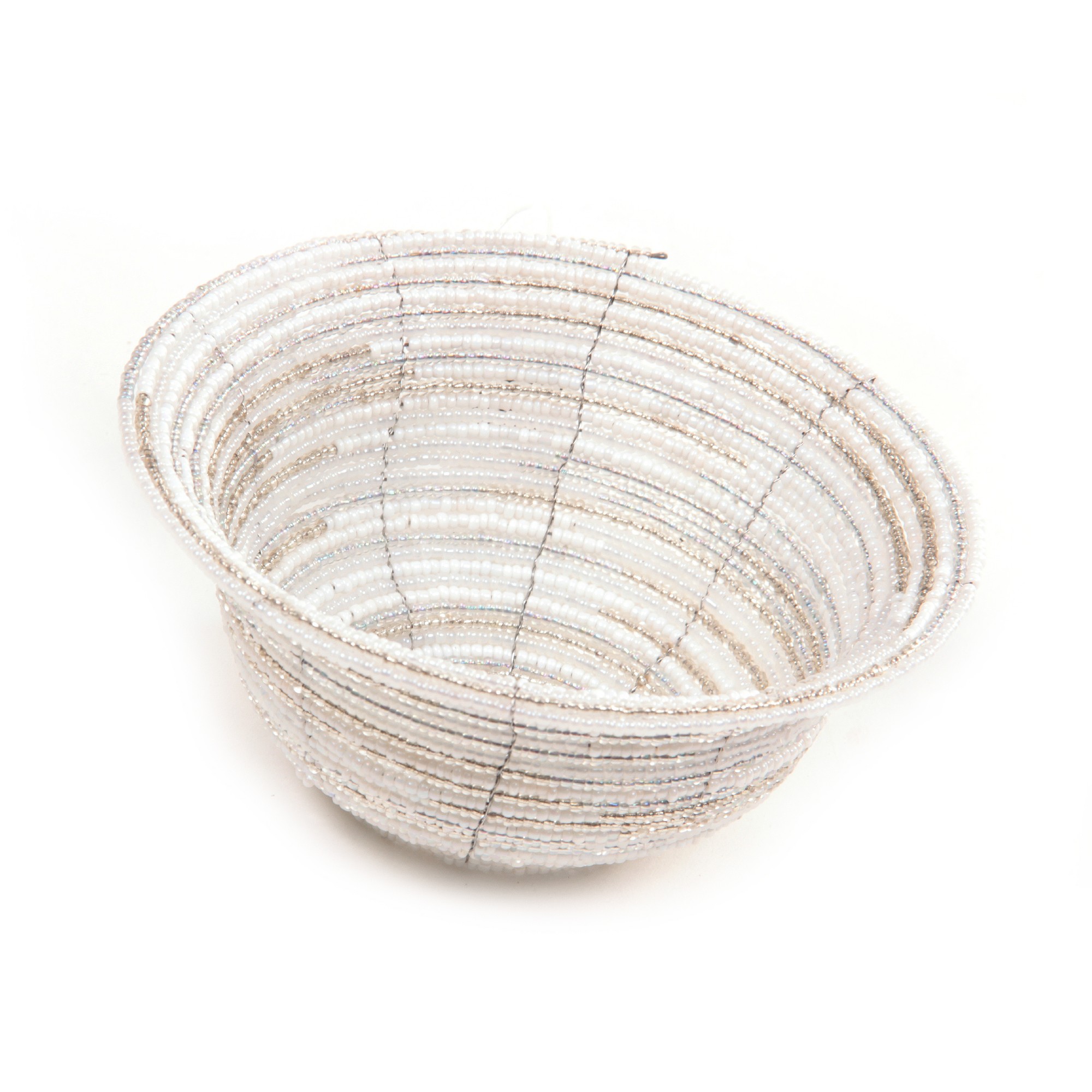 Schale aus Abalonen-Perlen, weiß, cremefarben, Ø 13 cm, H 6 cm von fischer's lagerhaus