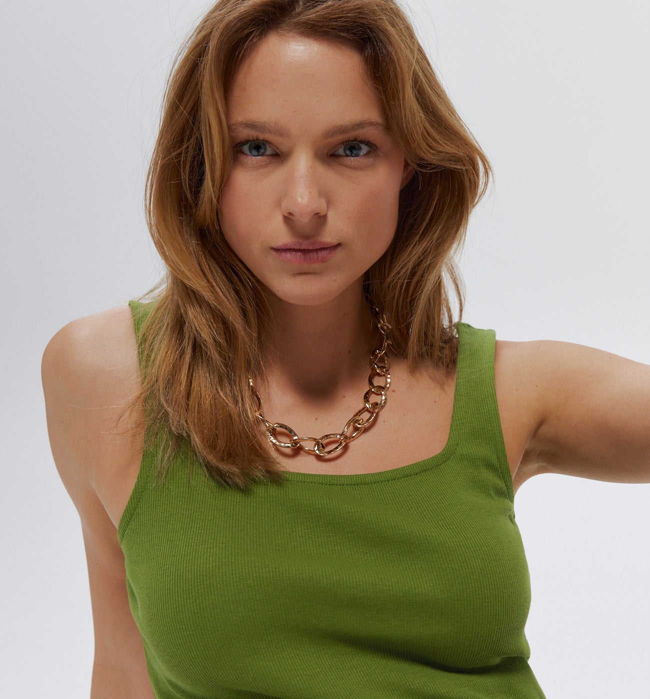 Débardeur en jersey Femme - Vert olive
