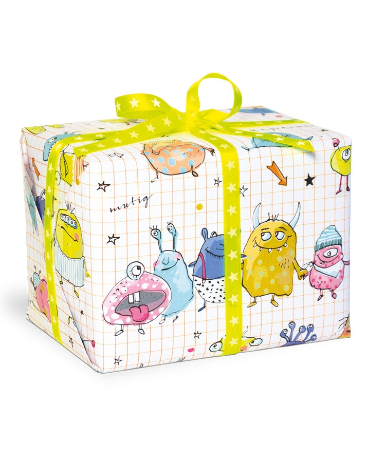 Geschenkpapier MONSTER (67x49 cm) 5er-Set in bunt