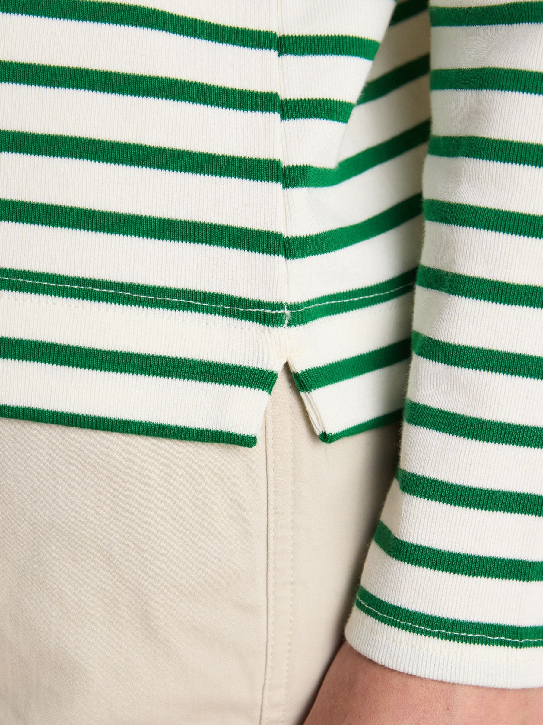 Green/White Bauble - Joules Christmas Harbour Boat Neck Breton Top