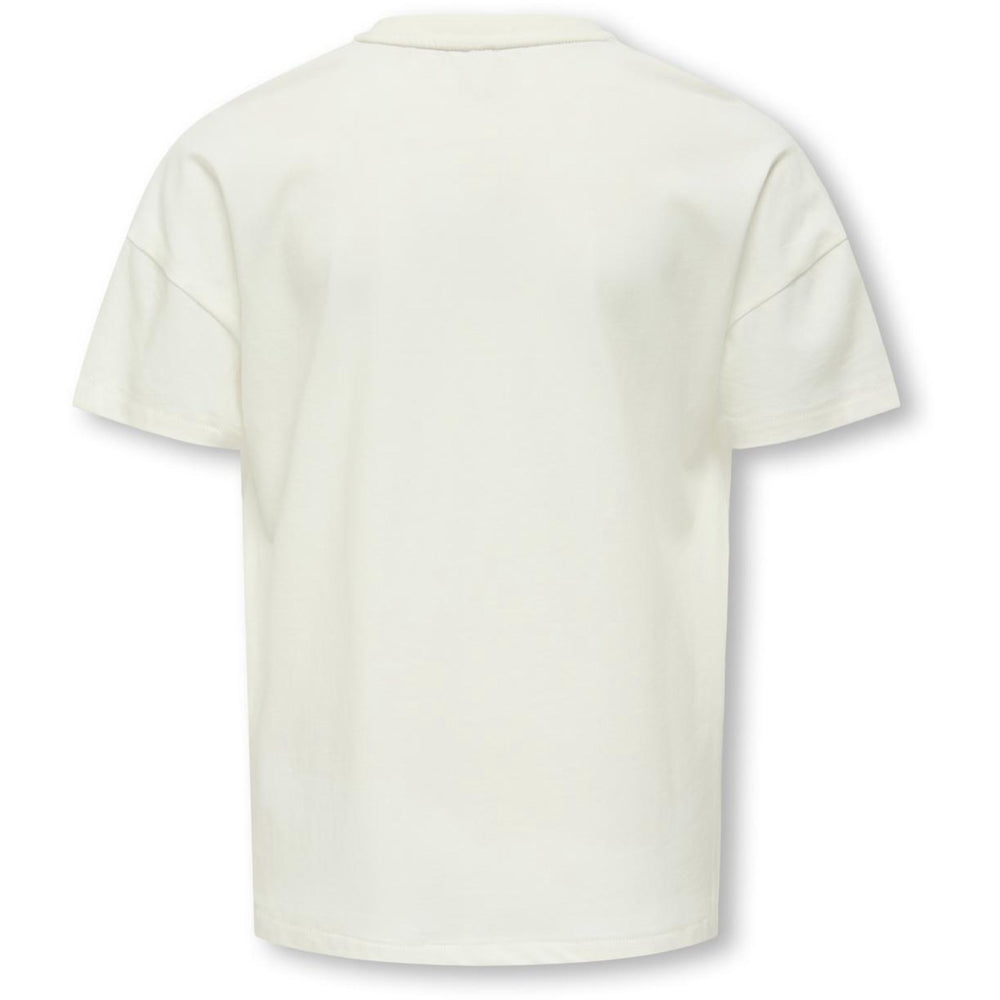 Køb kids ONLY Cloud Dancer Bow Kogkate Life Ss O-Neck Pearl Top Jrs