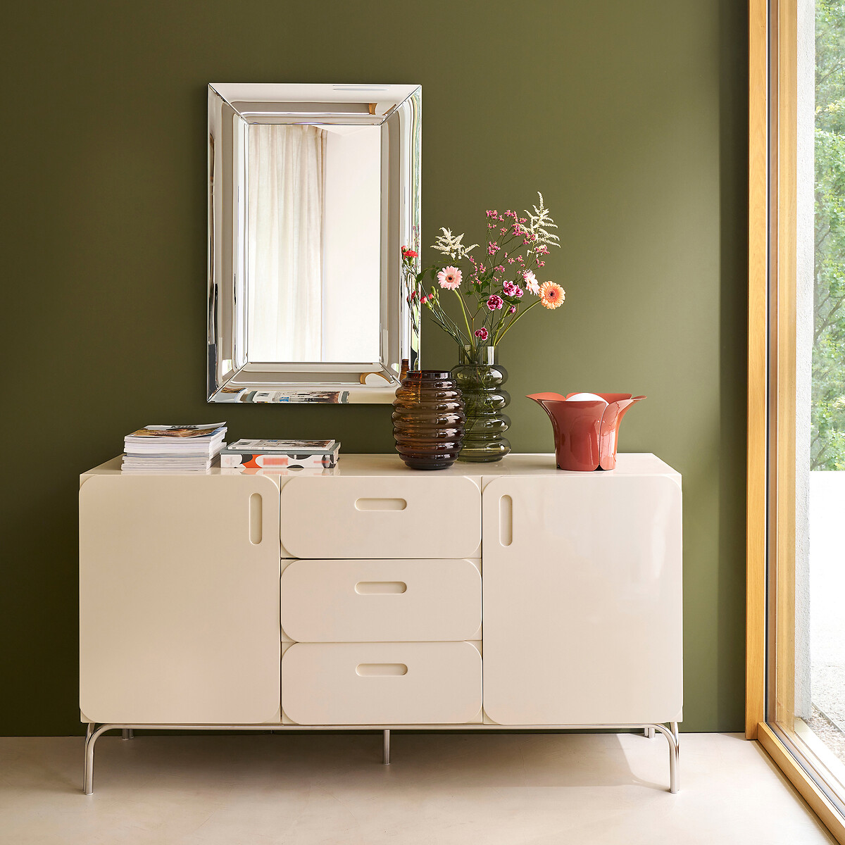 LA REDOUTE INTERIEURS<br>Espelho com efeito cromado 60 x 90 cm, Chroma
