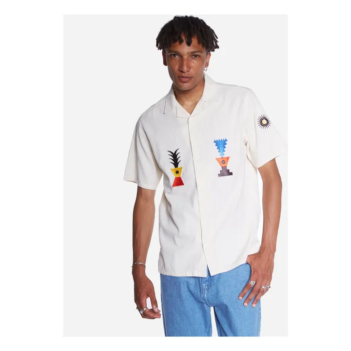 Olow Chemisette Brodée Atoum Coton Bio | Ecru