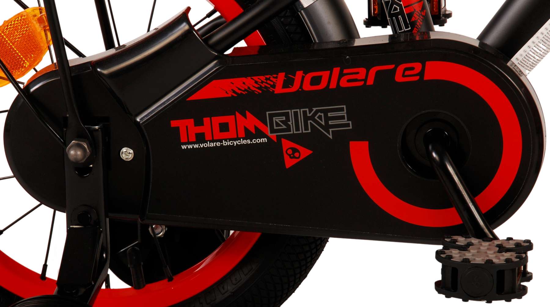Kinderfahrrad Thombike für Jungen 14 Zoll Kinderrad in Schwarz Rot