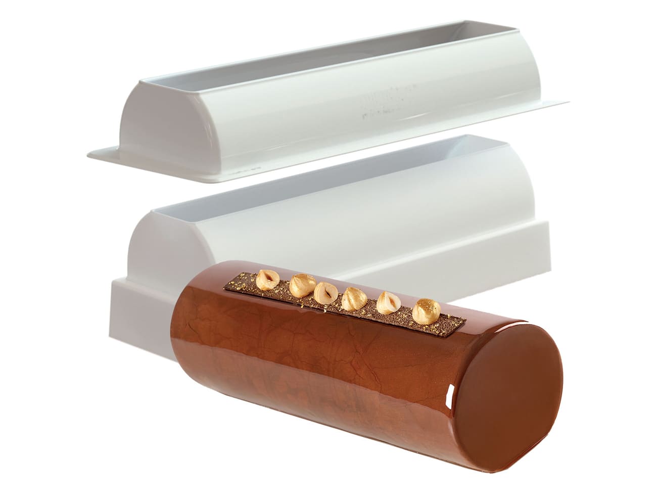Moule silicone - Bûche Élégance - 25 x Ø 7,5 cm - Silikomart