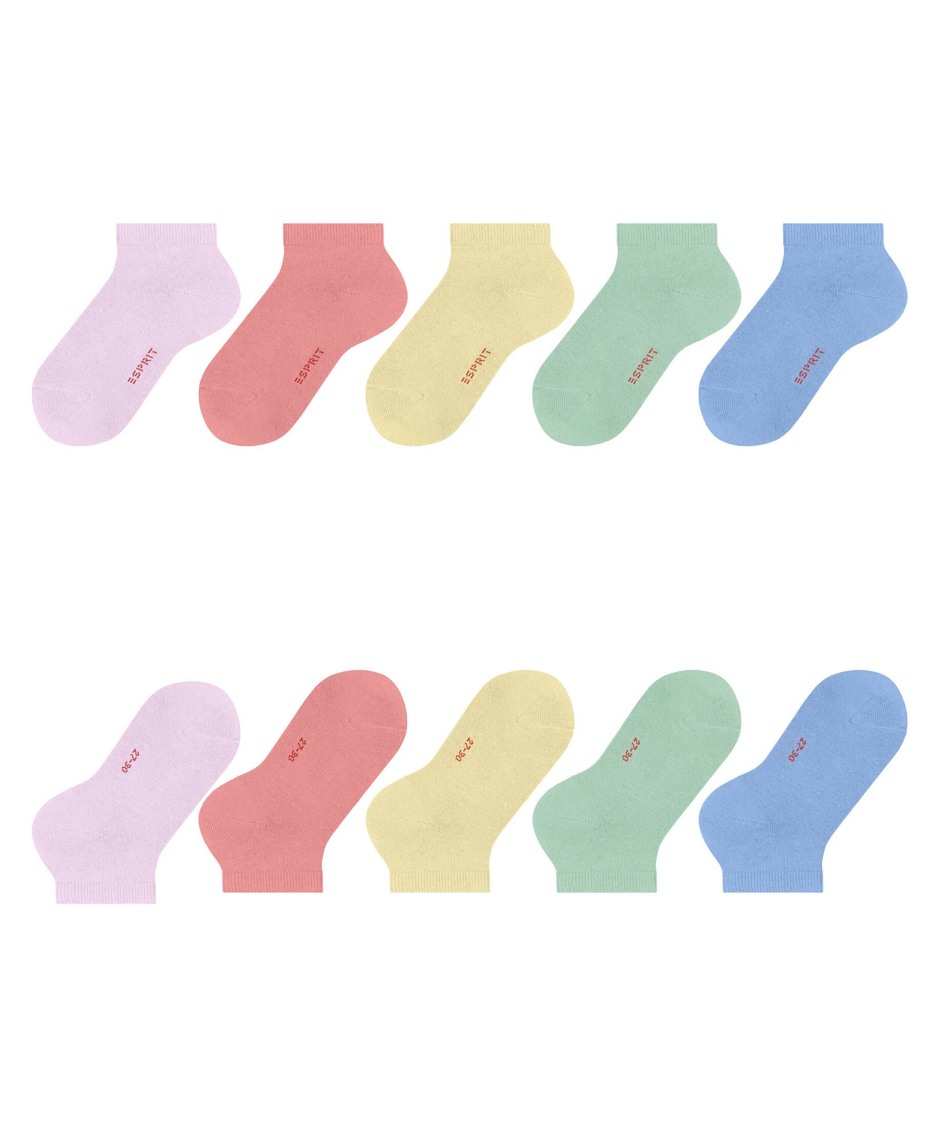 Esprit| Kinder Sneakersocken Solid-Mix 5-Pack