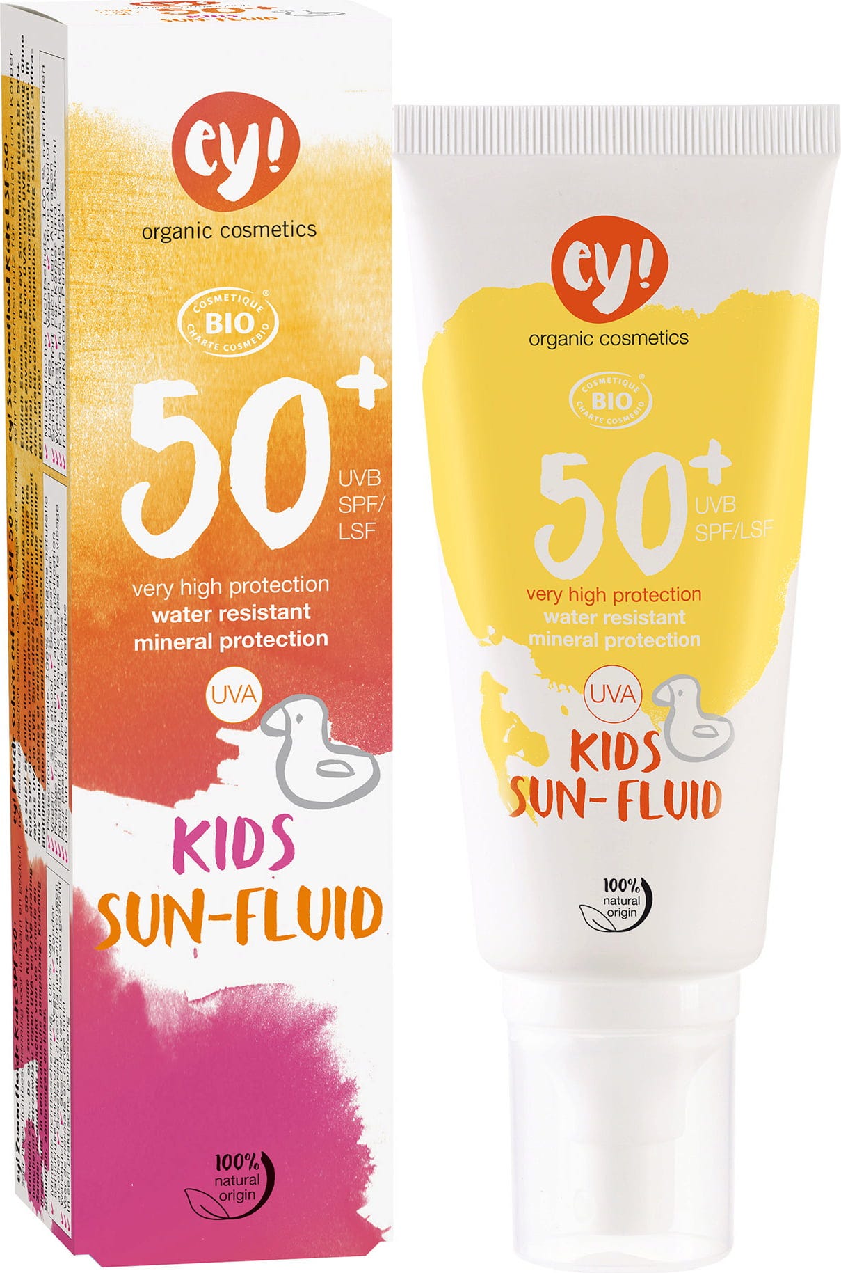 ey! organic cosmetics  Sun Fluid Kids SPF 50+, 100 ml