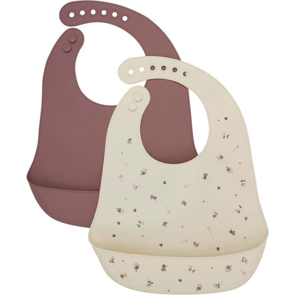 Køb CeLaVi Rose Brown Silicon Hagesmæk (2-Pack)