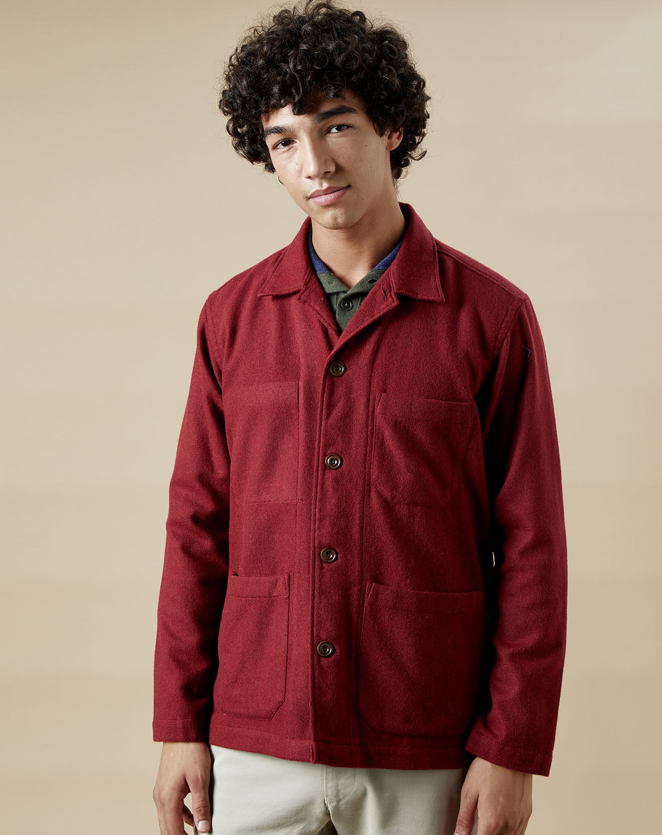 Hartford Veste en Laine mélangée Perry bordeaux