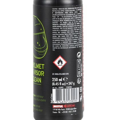 Produit d'entretien Motul HELMET & VISOR CLEAN 250ML Universel