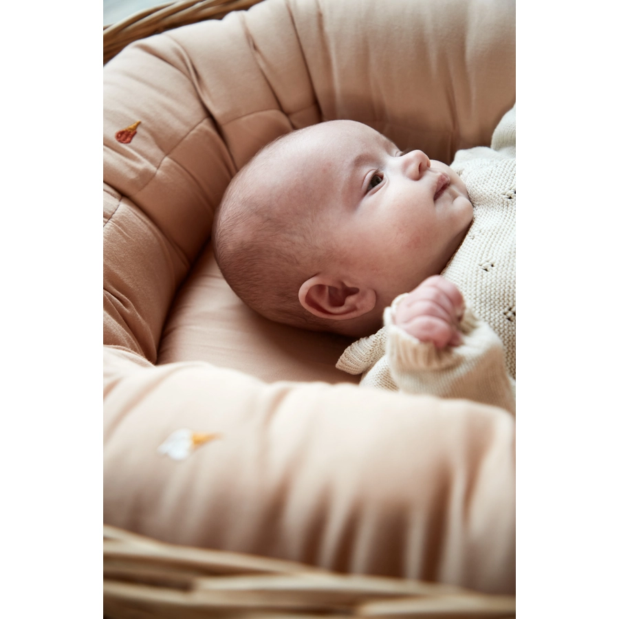 Filibabba Babynest 2. Generation Cool Summer Stickerei, Frappé