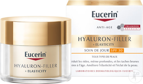 Eucerin Hyaluron Filler + Elasticity Soin De Jour IP30 Anti-Âge Tous Types De Peaux Pot 50ml