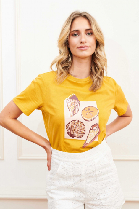 Lofty Manner gele dames t-shirt