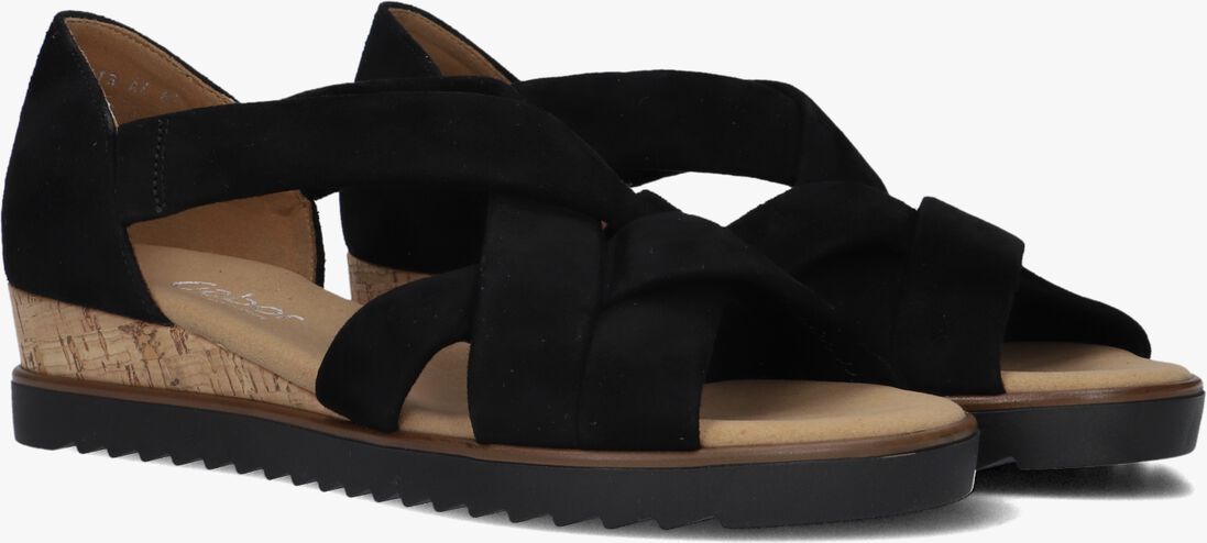 zwarte gabor sandalen met hak 782