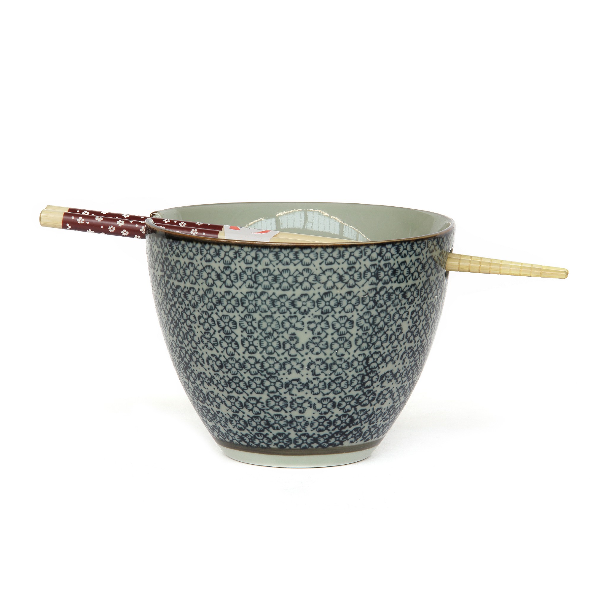2er-Set Schalen mit Essstäbchen, blau, weiß, Ø 14 cm, H 11 cm zu 21,00