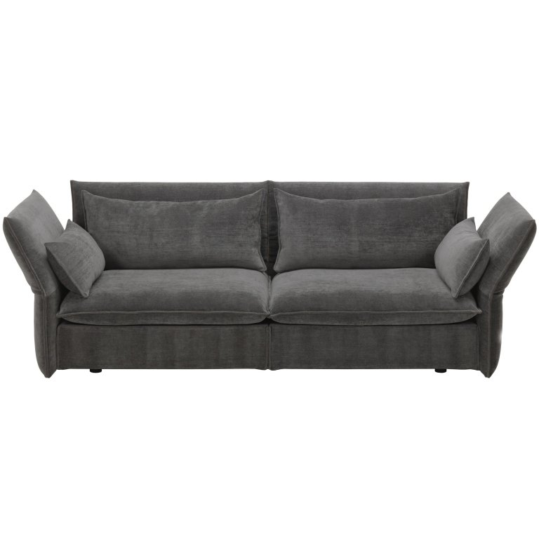Vitra Mariposa 2,5-zits bank Iroko donkergrijs