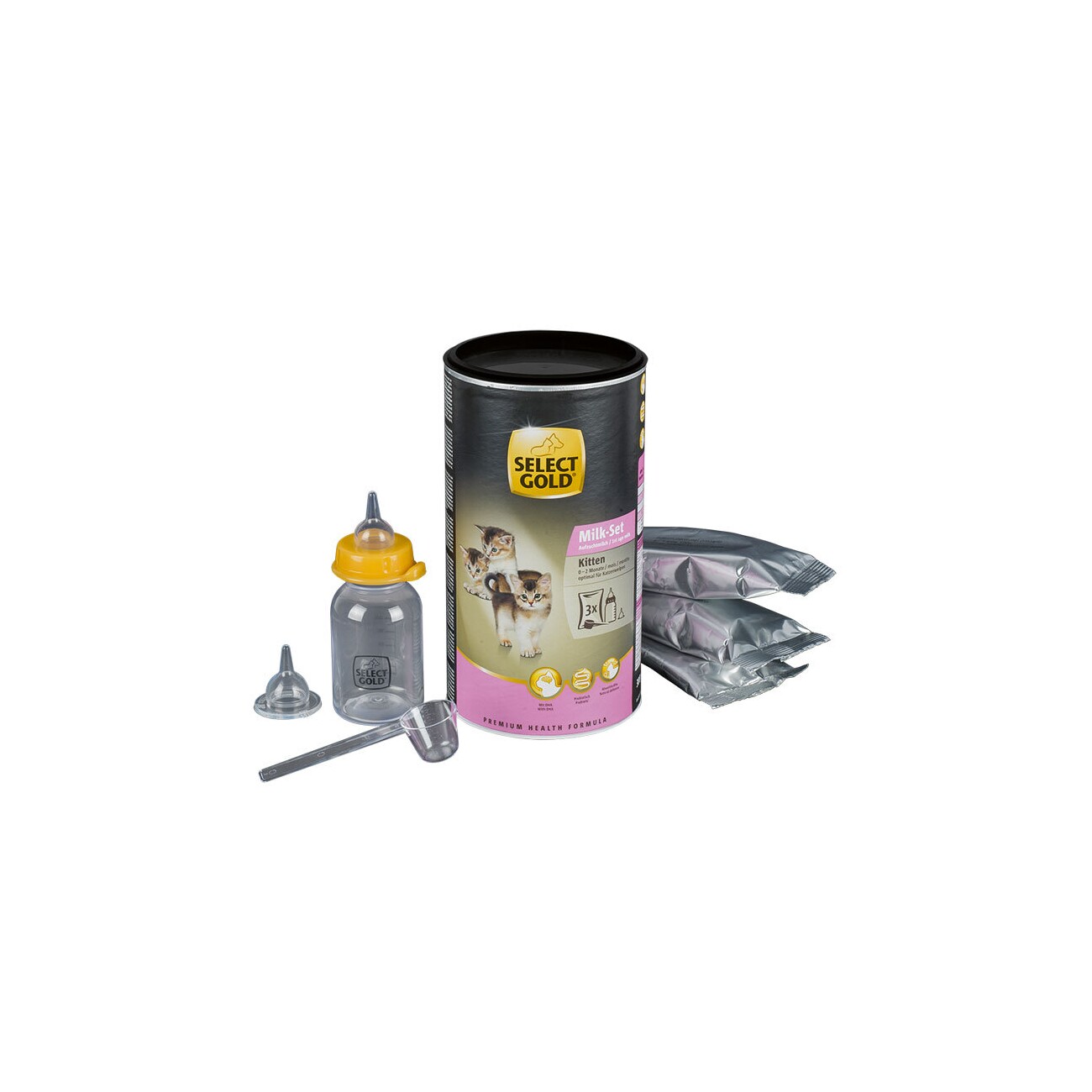 SELECT GOLD Milk-Set Kitten inkl. Milchflasche & Löffel 300g
