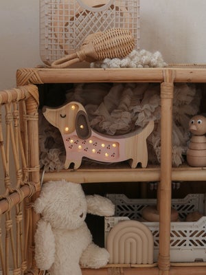Little Lights Lampe Hundevalp, Rosa