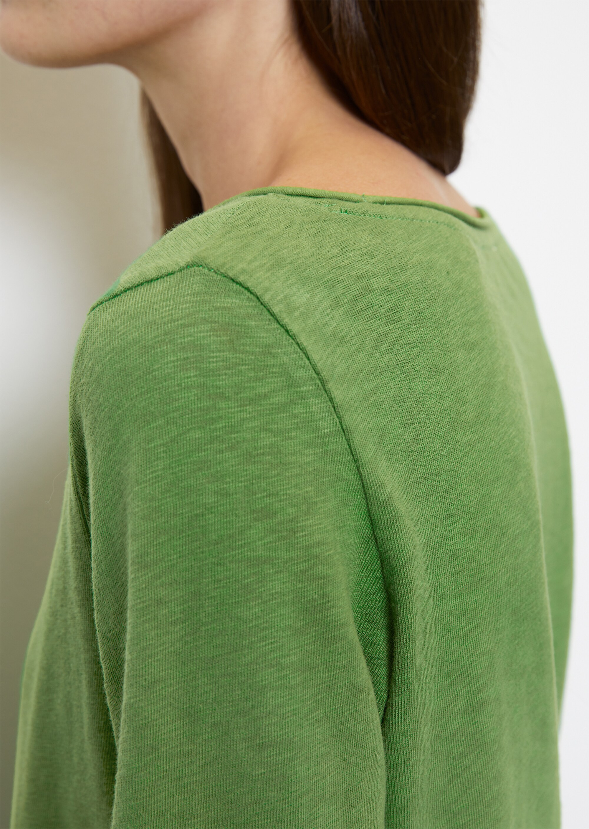 Longsleeve regular aus Heavy-Slub-Jersey