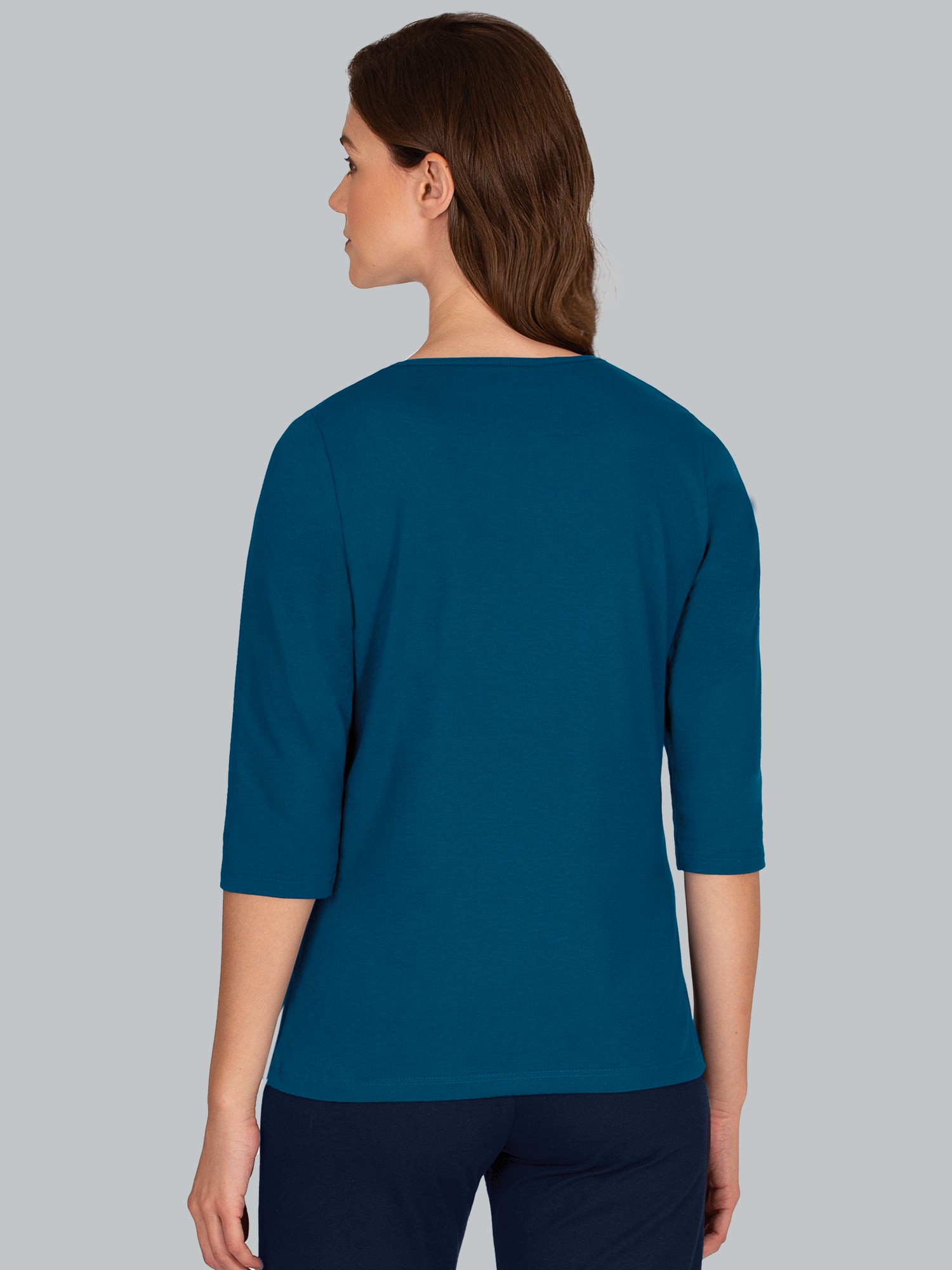 3/4 Arm Shirt aus Biobaumwolle Saphir-C2C