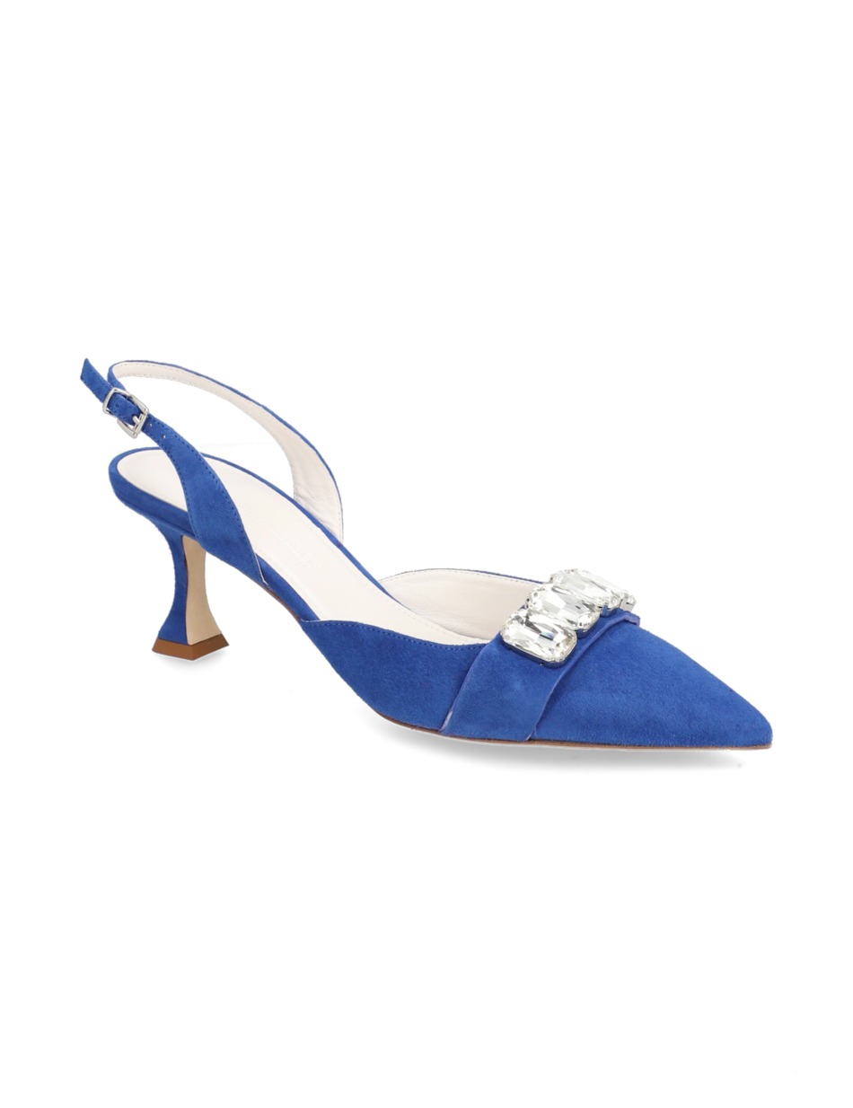 Veloursleder Slingpumps
