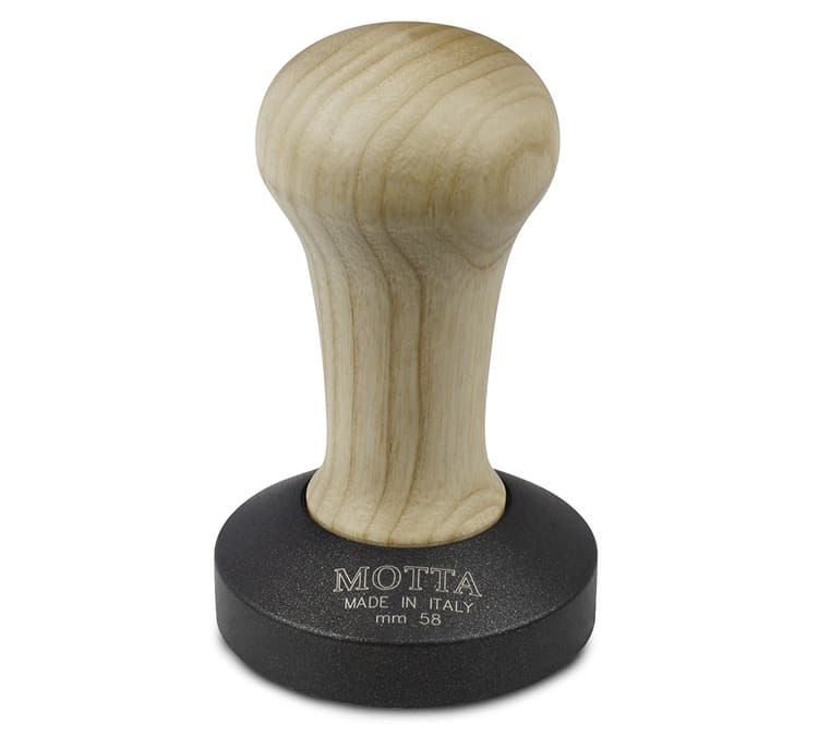 Tamper café MOTTA 58 mm base antistatique et manche en bois