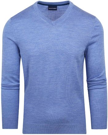 Suitable Merino Pullover V-Hals Lichtblauw MRI-V-23 kl 155321 Sky Blue kopen