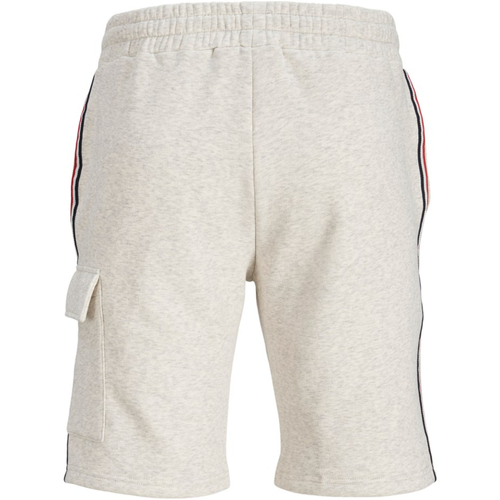 Jack & Jones - 12225165 JPSTATLAS CARGO SWEAT SHORTS WHITE MELANGE Gris