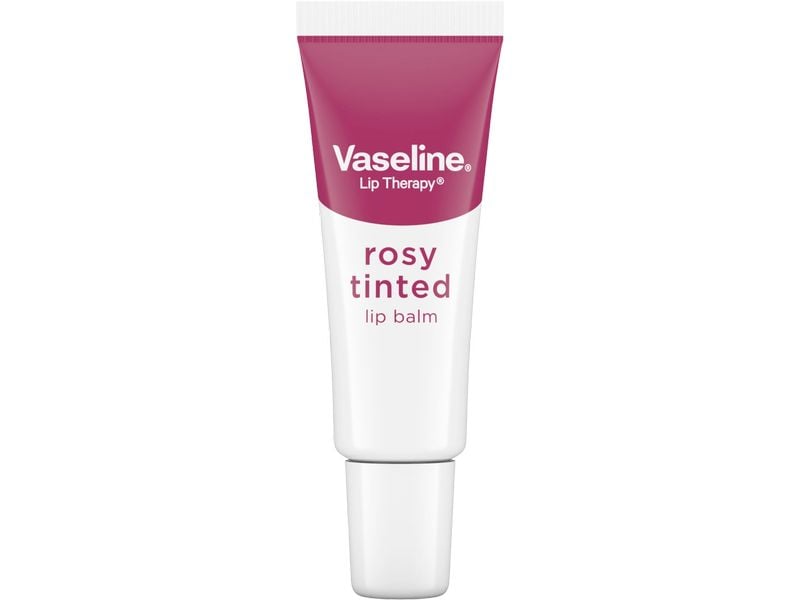 Vaseline Lip Balm Rosy 10 ml Pflegender und getönter Lippenbalsam mit Rosy Farbton für Frauen, der die Lippen vor dem Austrocknen schützt