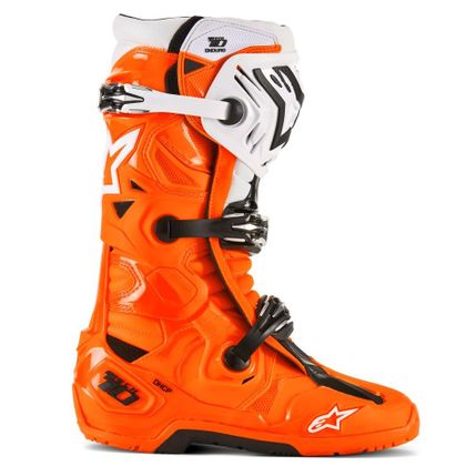 Botte enduro Alpinestars TECH 10 2025 - Orange / Blanc