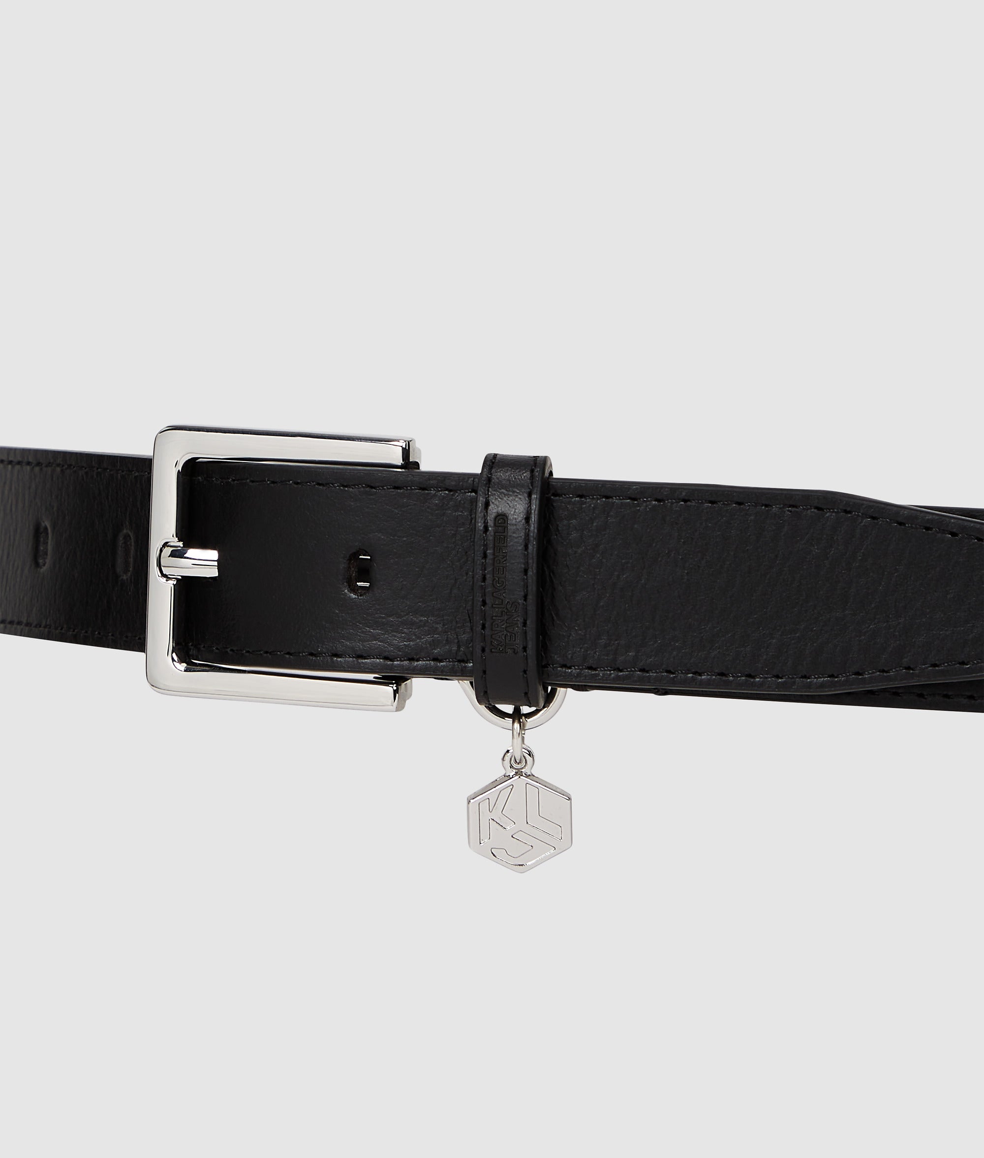 Logo charm belt