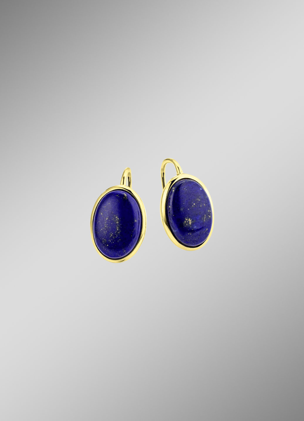 Vergoldete Ohrringe mit Lapislazuli