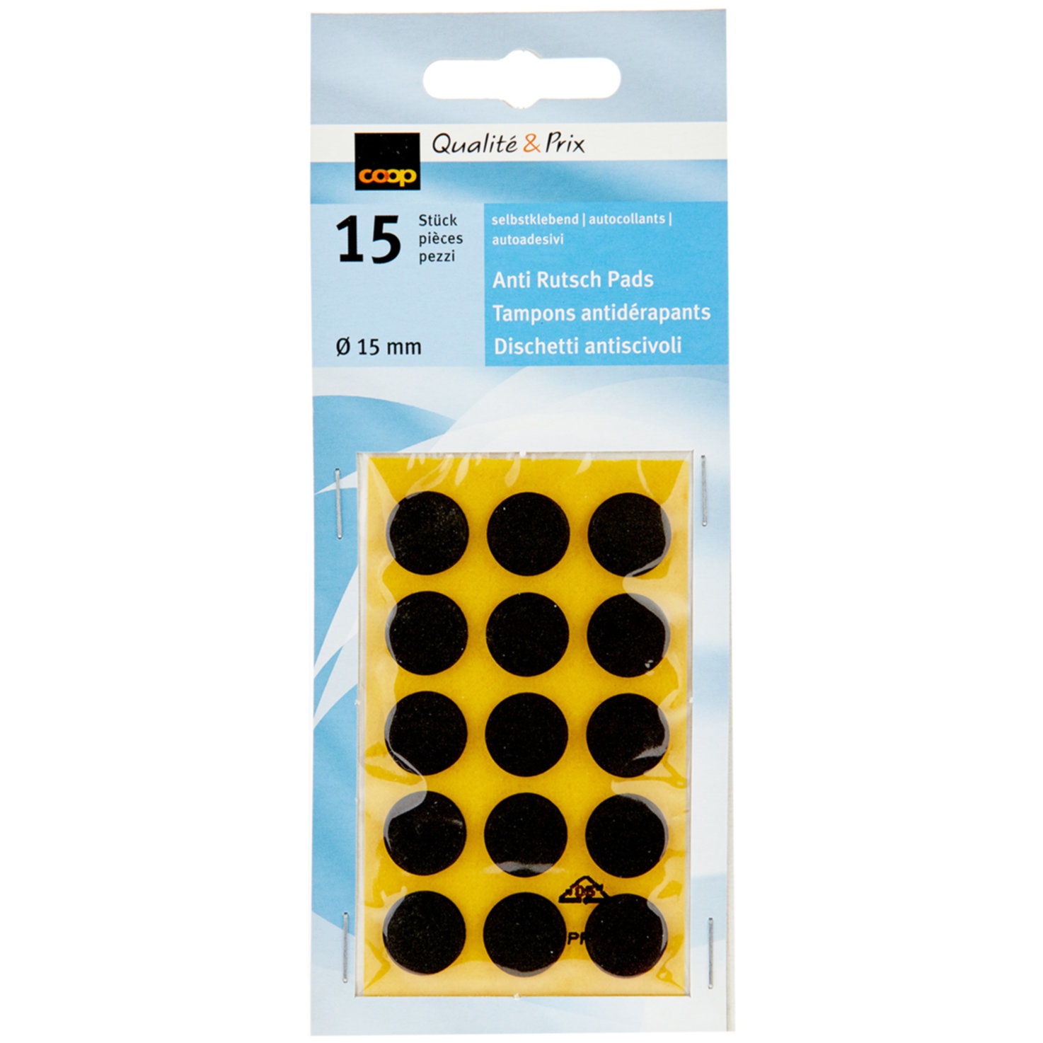 Anti-Rutsch Pads schwarz 15mm 15 Stück