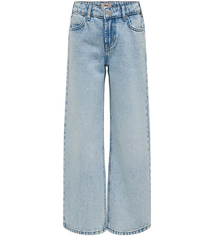 Kids Only Jeans - KogCobain - Light Blue Denim m. Glitzerstein