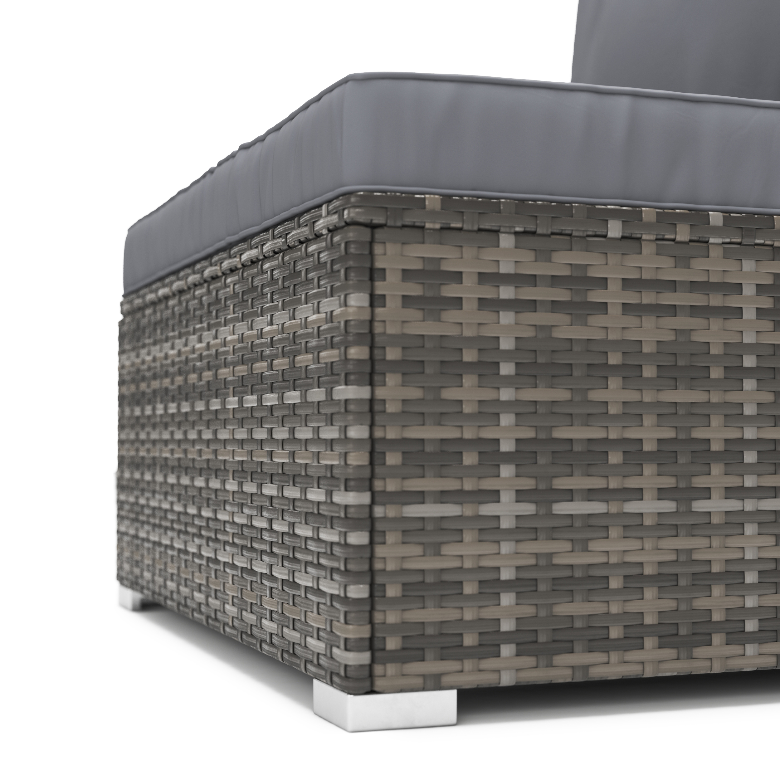 Mittelteil Rattanlounge LINDOS grau/anthrazit