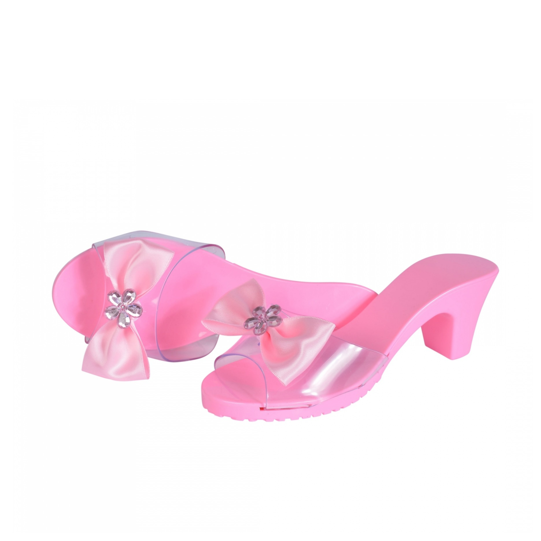 (1 Paar) Gr. 27/29 Girls Kinder Prinzessinnen Schuhe mit Schleifchen Fashion Accessoire High Heels Verkleidung (105562435) - Assortiert