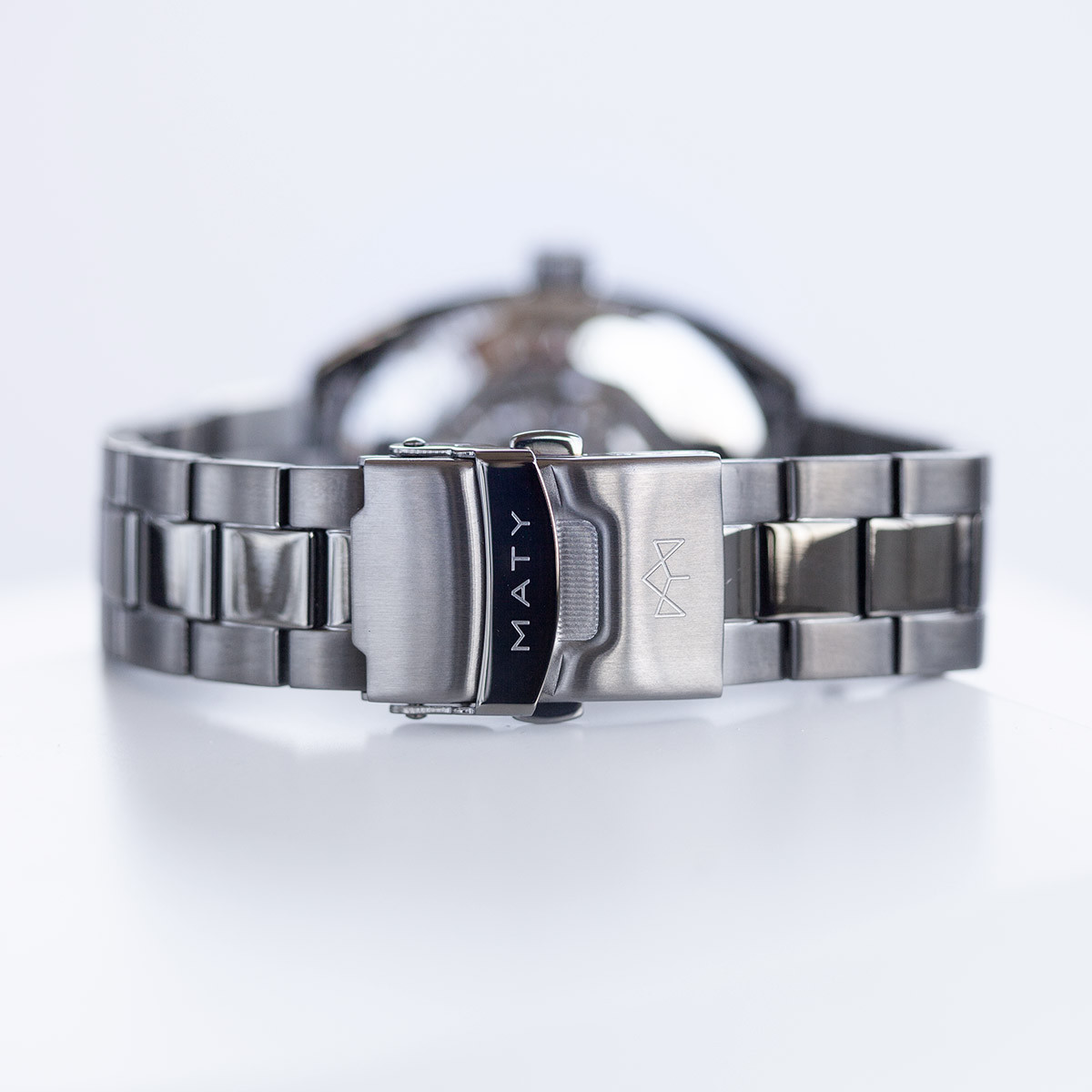 Montre homme squelette automatique acier bracelet acier