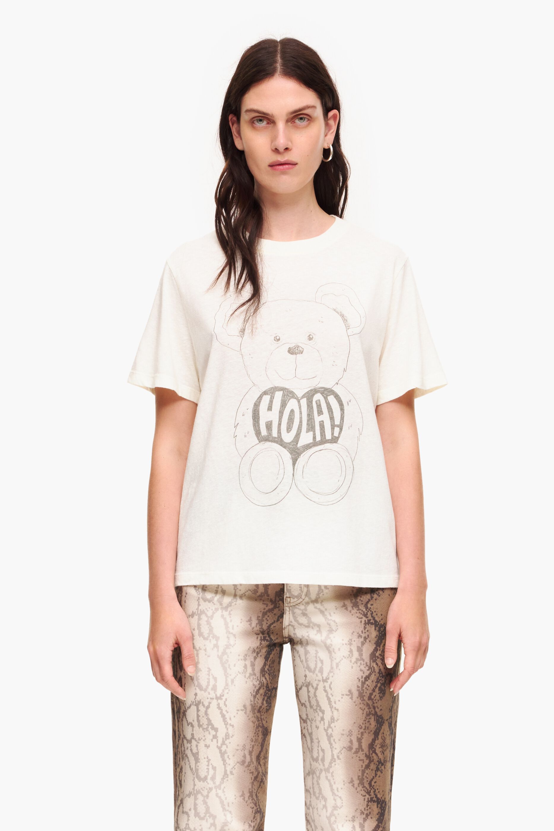 Camiseta Raw Panda com estampa de urso