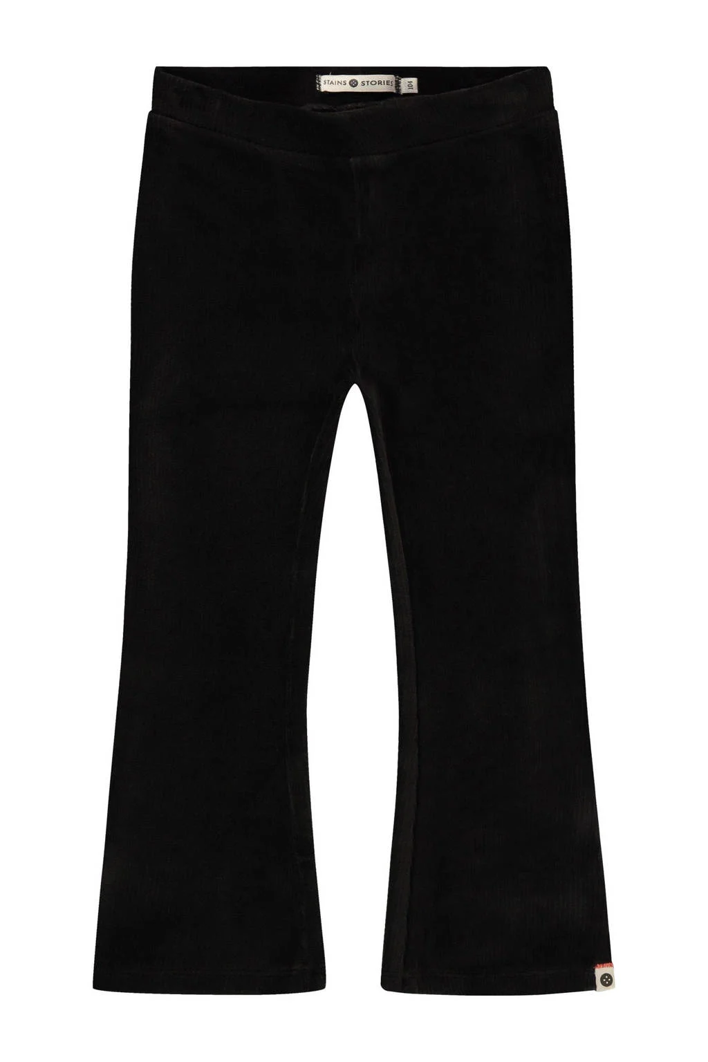 Stains&Stories flared broek zwart