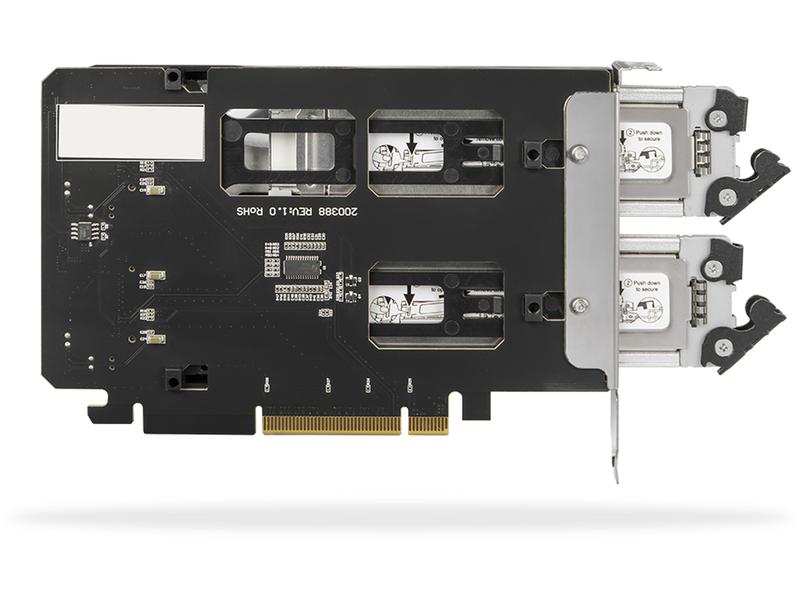 ICY DOCK Wechselrahmen ToughArmor MB842MP-B Wechselrahmen für 2x M.2 NVMe SSD für PCIe-Steckplatz