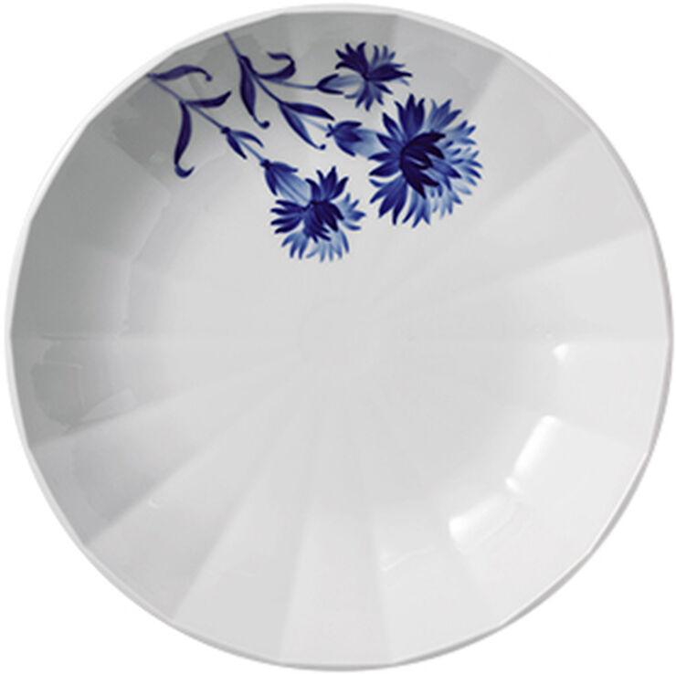 Royal Copenhagen Blomst 24 cm. dyb tallerken - Nellike Hvid