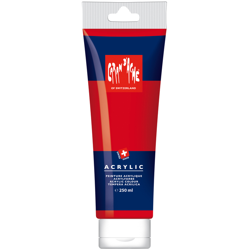 Caran d'Ache Acrylfarbe, 250 ml, scharlachrot, 1 Stück