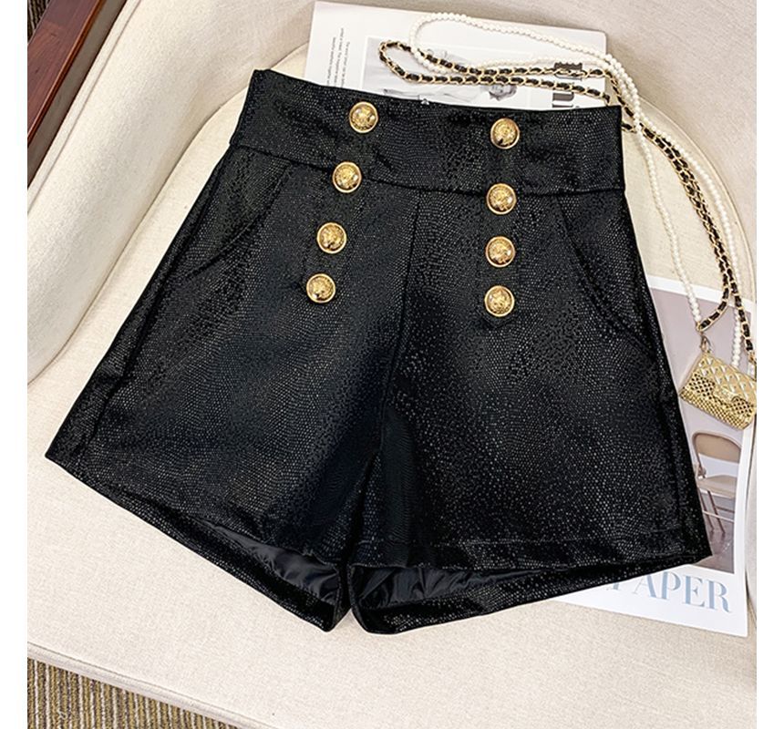Everose - Hoge taille effen shorts met wijde pijpen