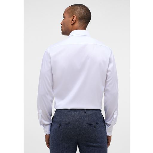 Eterna Langærmet Modern Fit Performance Skjorte, Hvid, 43